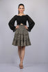Animal Print Flare Knee Length Skirt (OTLKT1009)
